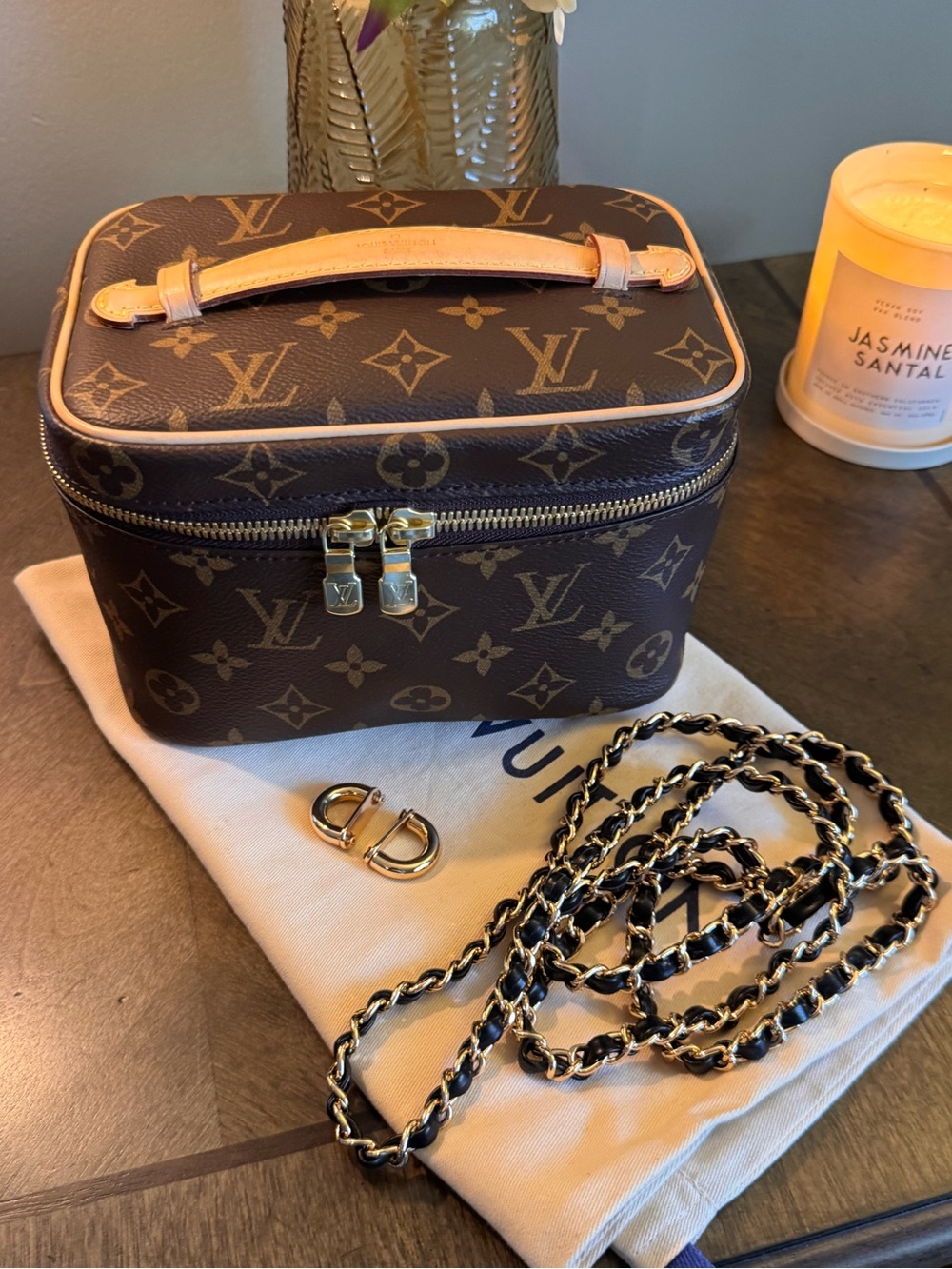 Louis Vuitton Brown Monogram Vanity Cosmetic Case